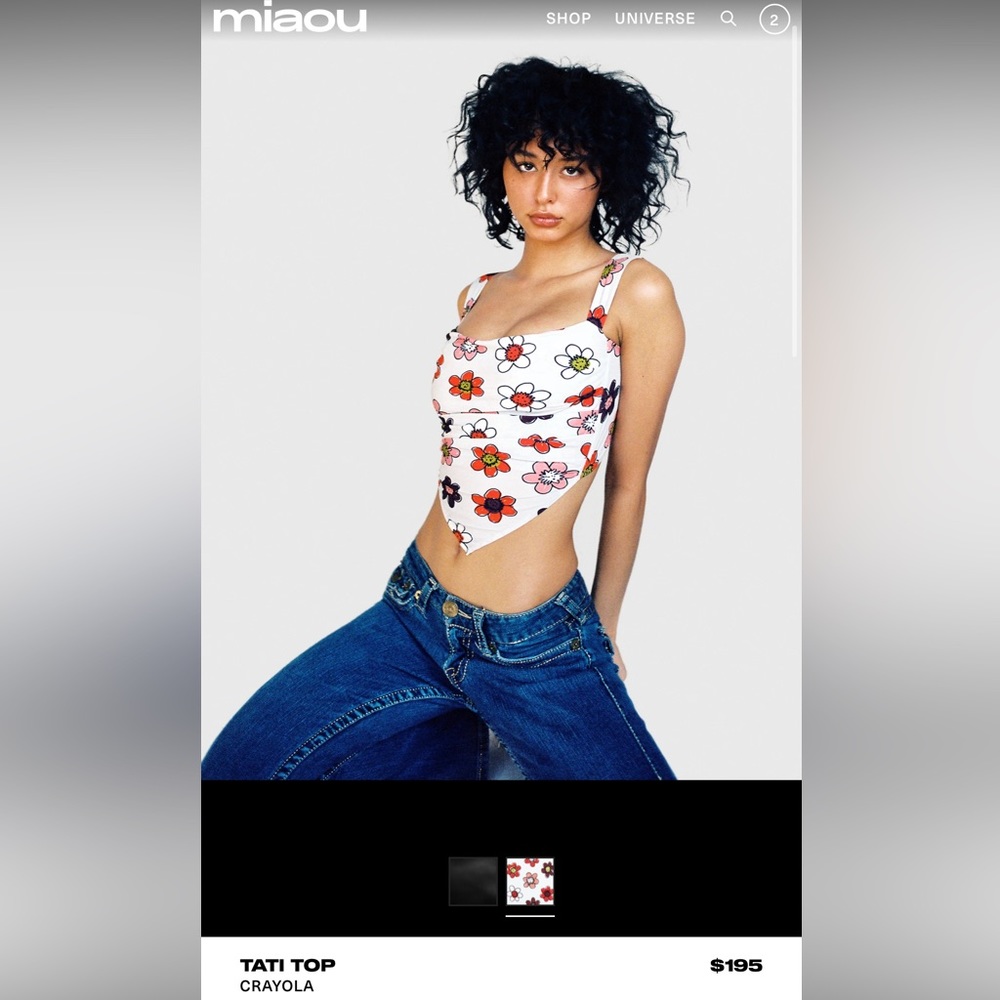 With Jean Flower Top